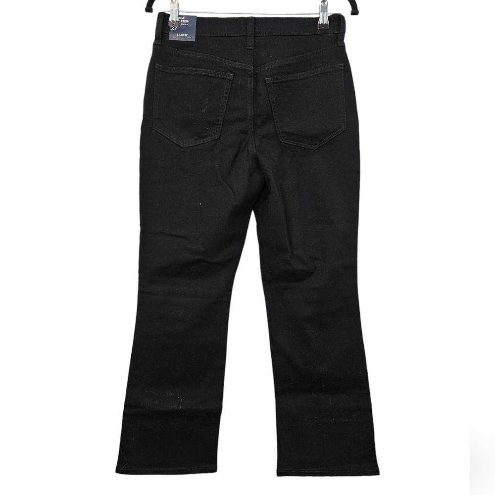 NWT J. Crew Factory Flare Crop Black Jean In All-Day Stretch Size 27 - Picture 9 of 9